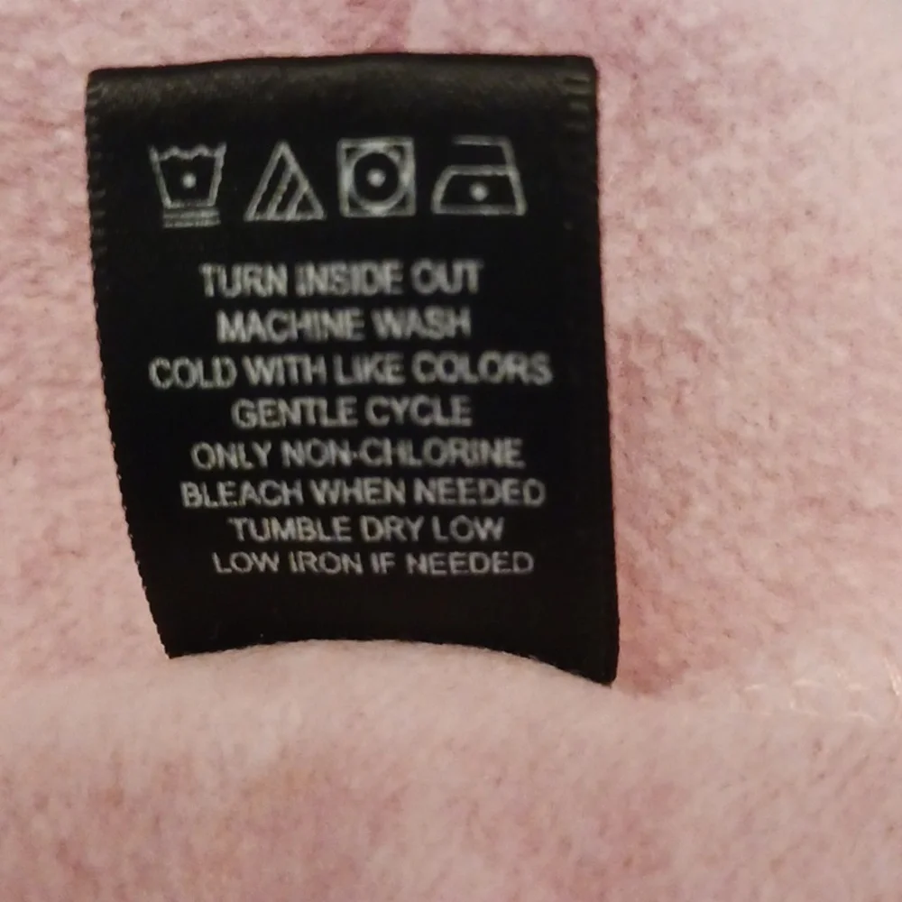 Blush Pink Cropped Hoodie Juniors L Loungewear Athletic Top - Picture 8 of 8